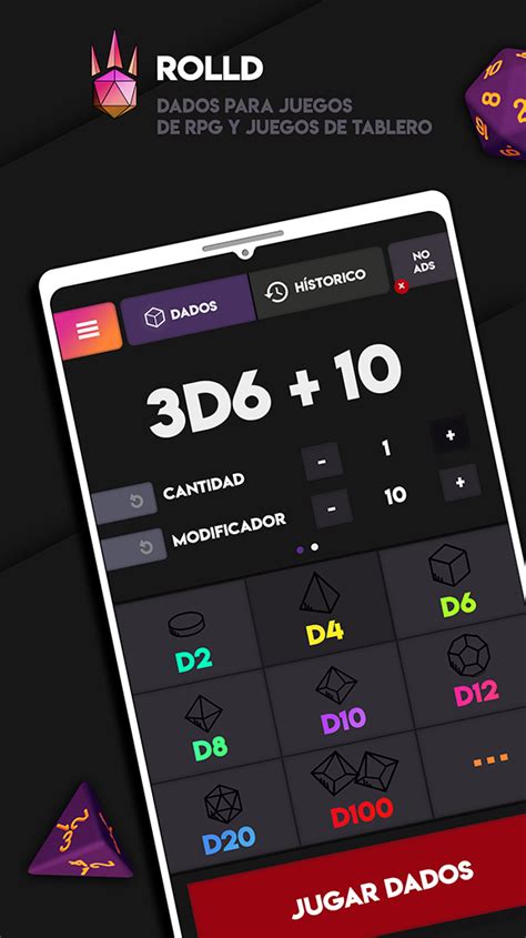 daditos.app: Lanza dados virtuales para juegos de rol y de mesa.